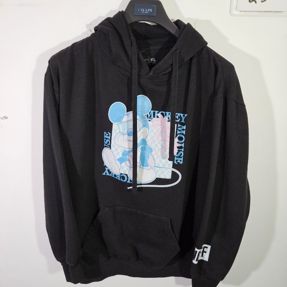 Neff X Disney Mickey Mouse Miami Vice Retro Black Hoodie Sweatshirt! - Picture 1 of 6